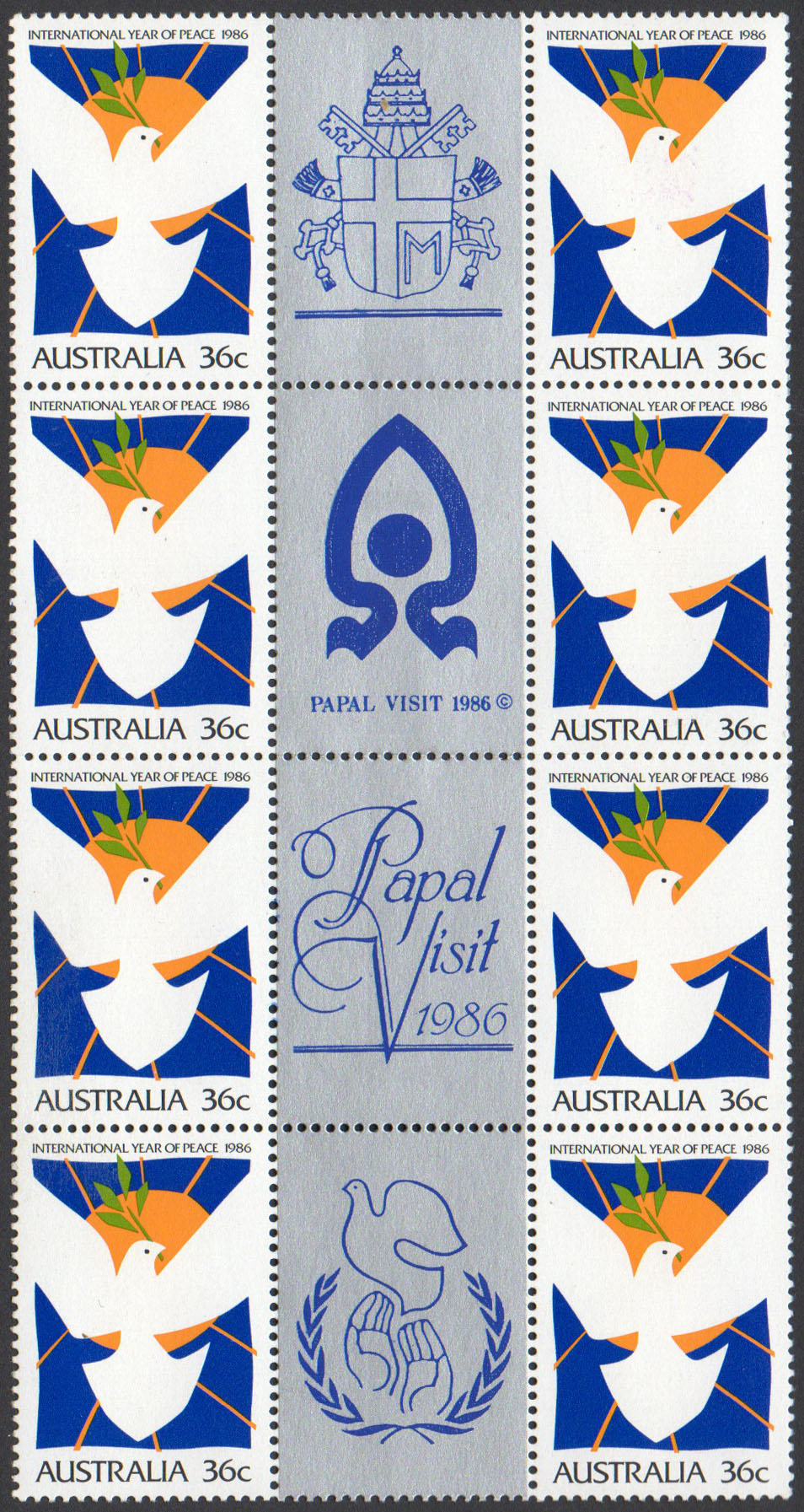 Australia Scott 1004 MNH (A1-31) Gutter Block